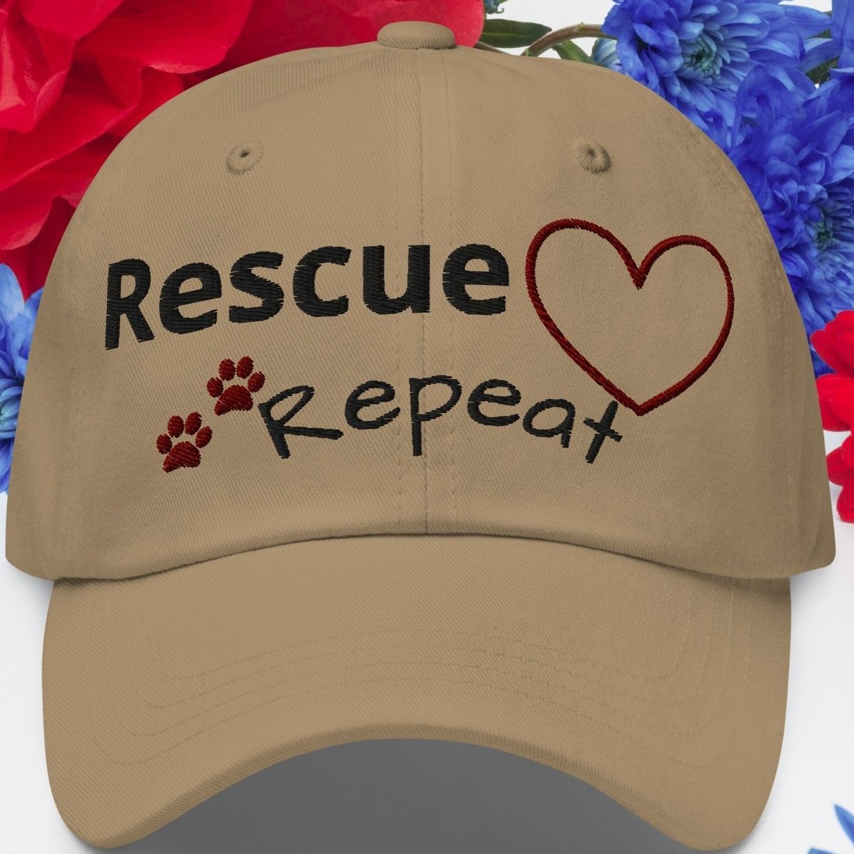 Rescue Love Repeat ball cap