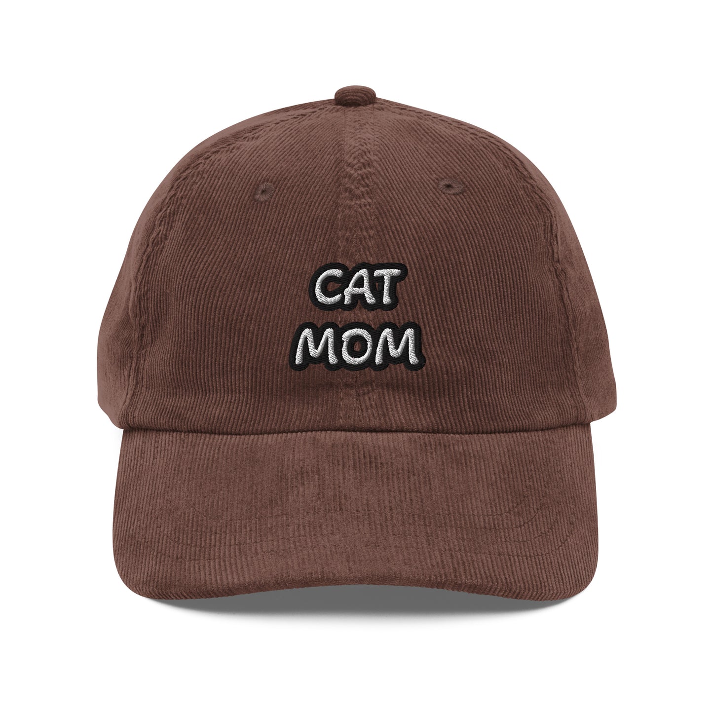 Cat Mom corduroy cap