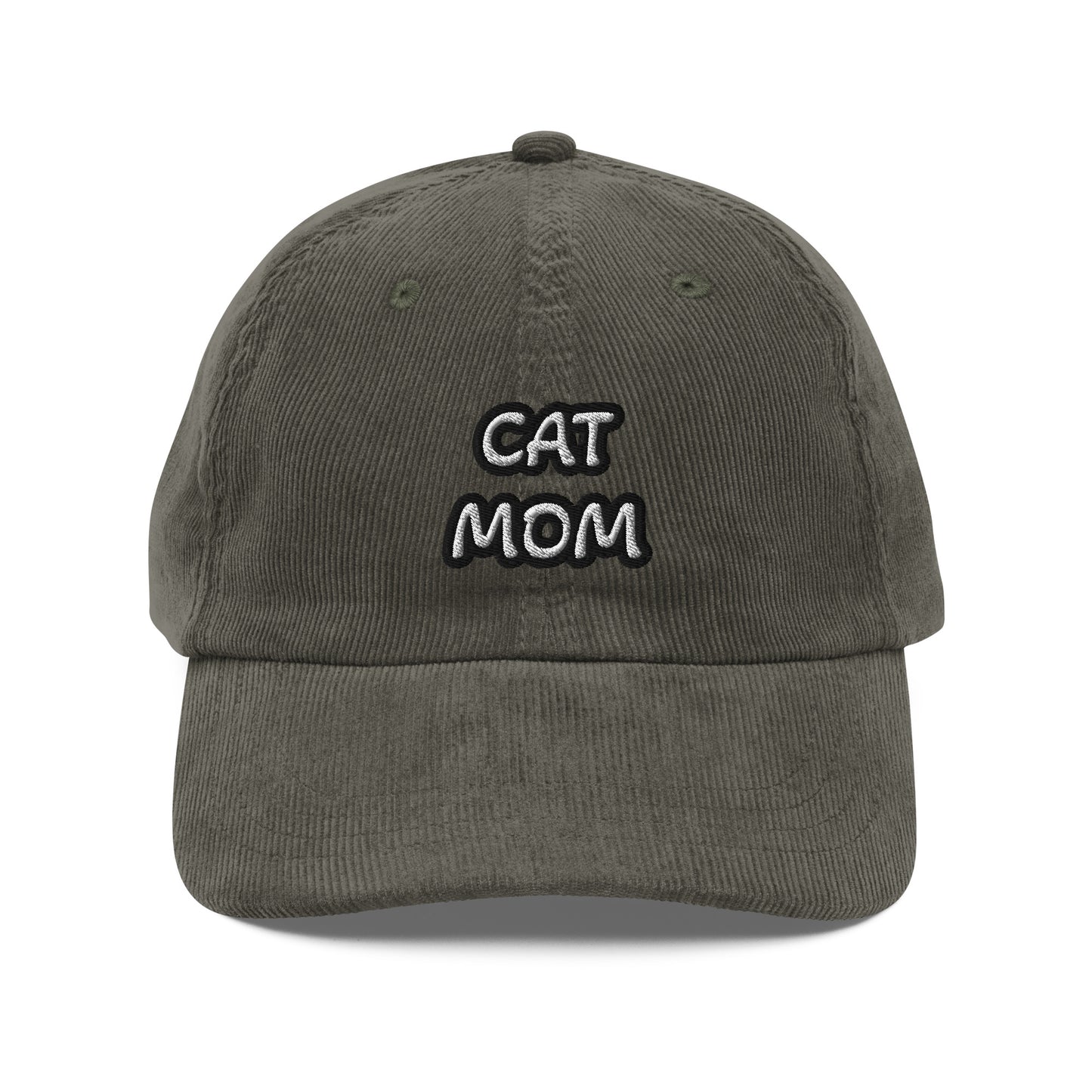 Cat Mom corduroy cap