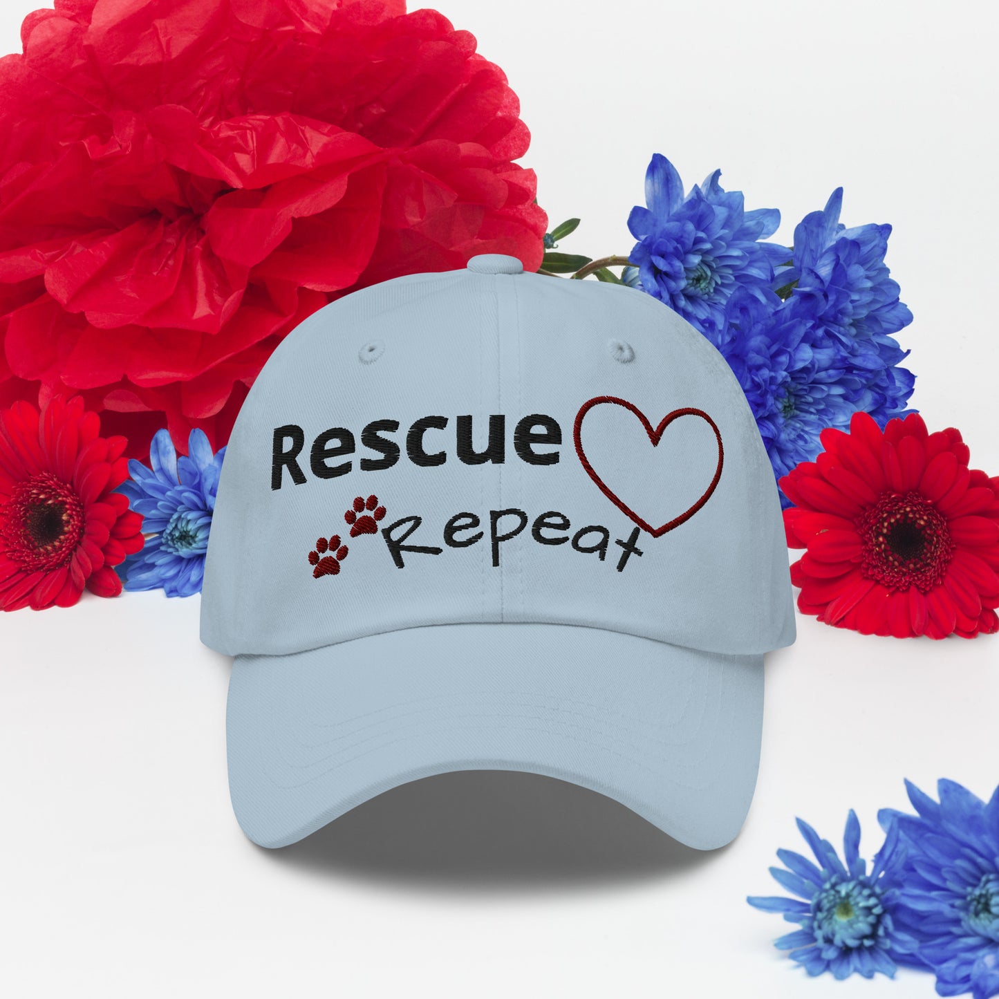 Rescue Love Repeat ball cap