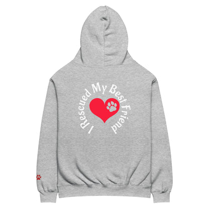 I Rescued My Best Friend Unisex oversized hoodie