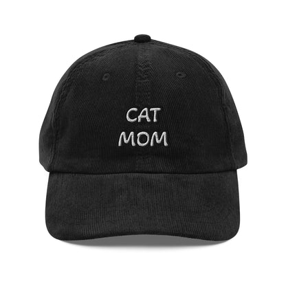 Cat Mom corduroy cap