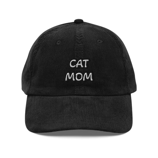 Cat Mom corduroy cap