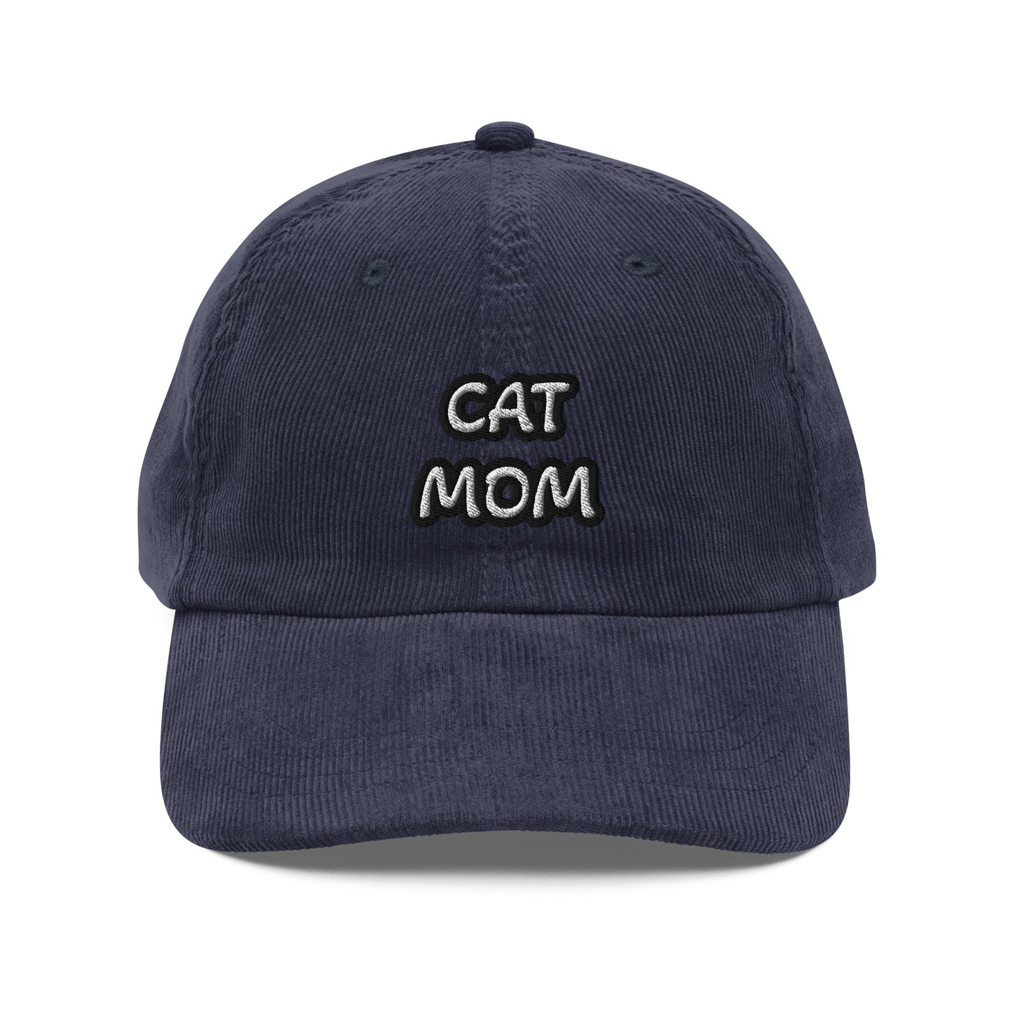 Cat Mom corduroy cap