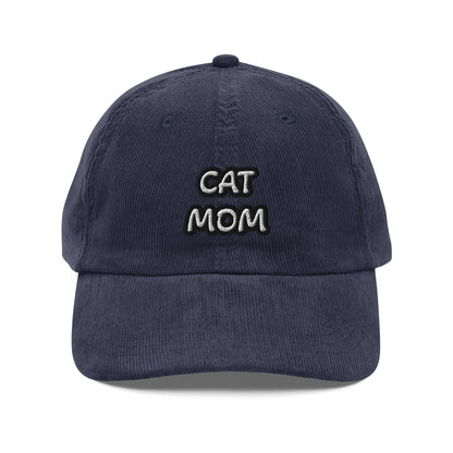 Cat Mom corduroy cap